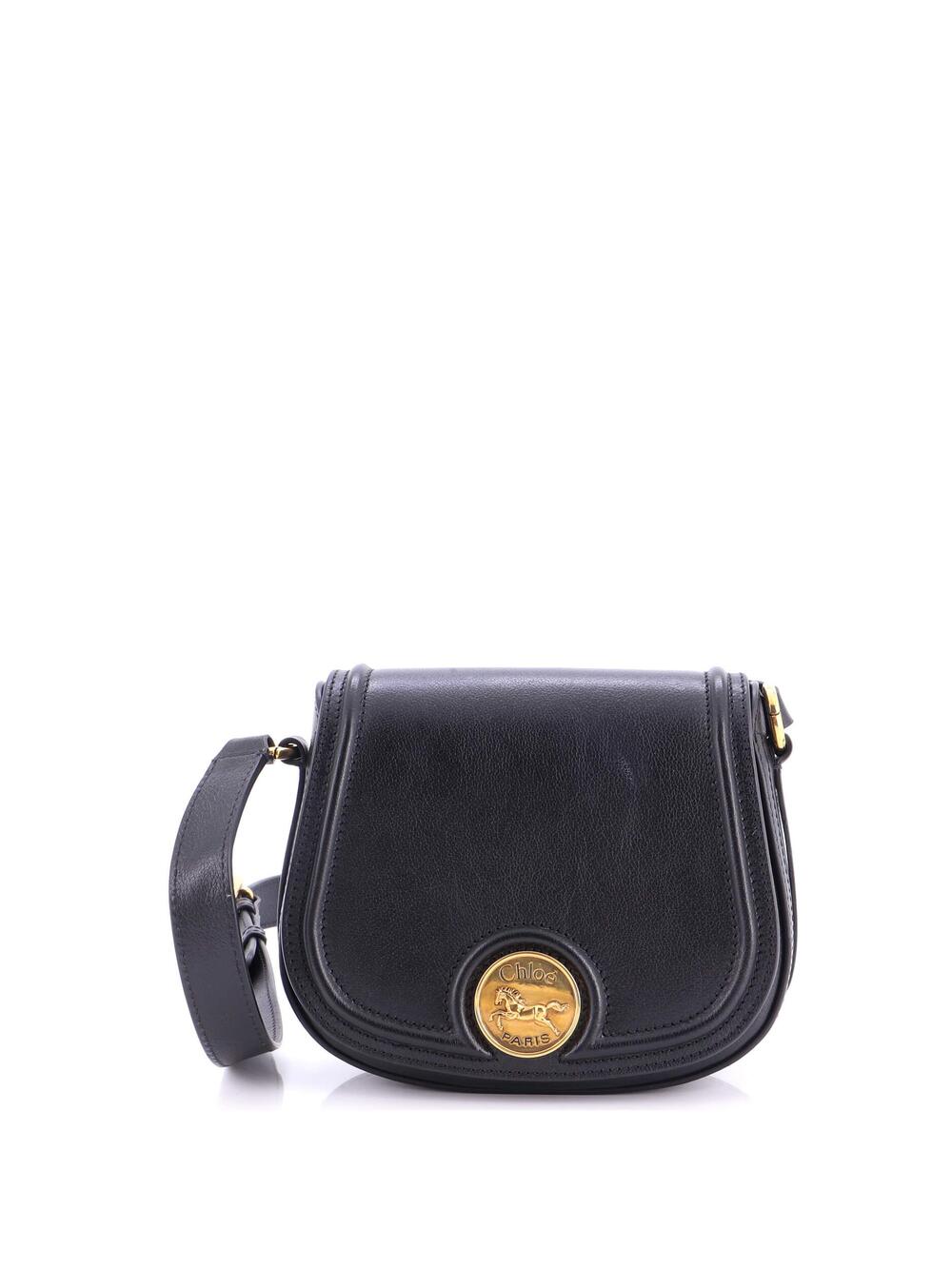 Chloe Horse Medal Saddle Bag Leather #282928C12B